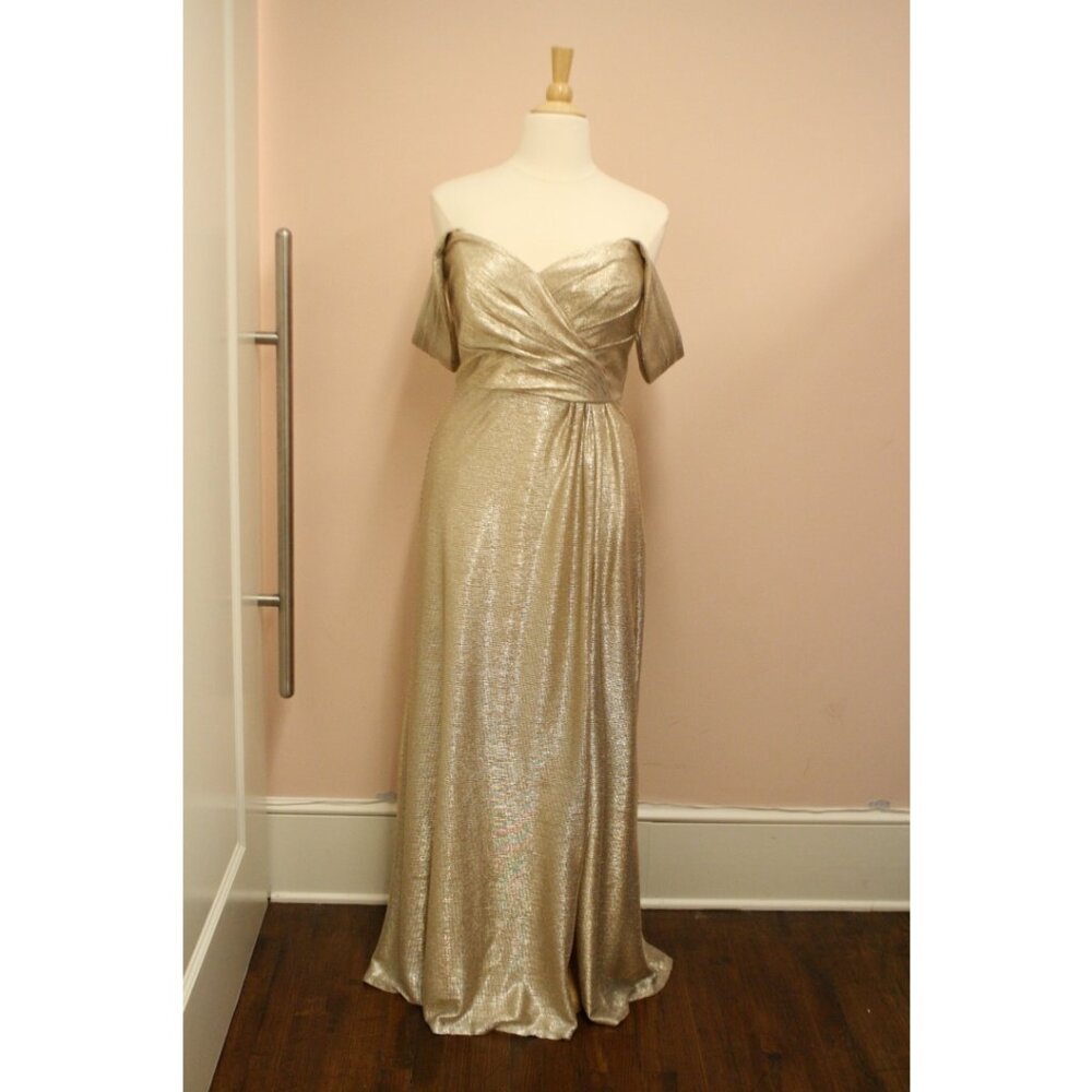 Hayley Paige Occasions 52002 Liquid Metal Gold Size 14